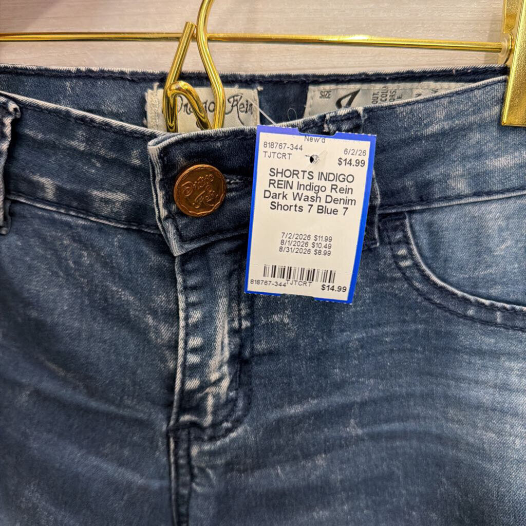 Indigo Rein Dark Wash Denim Shorts 7