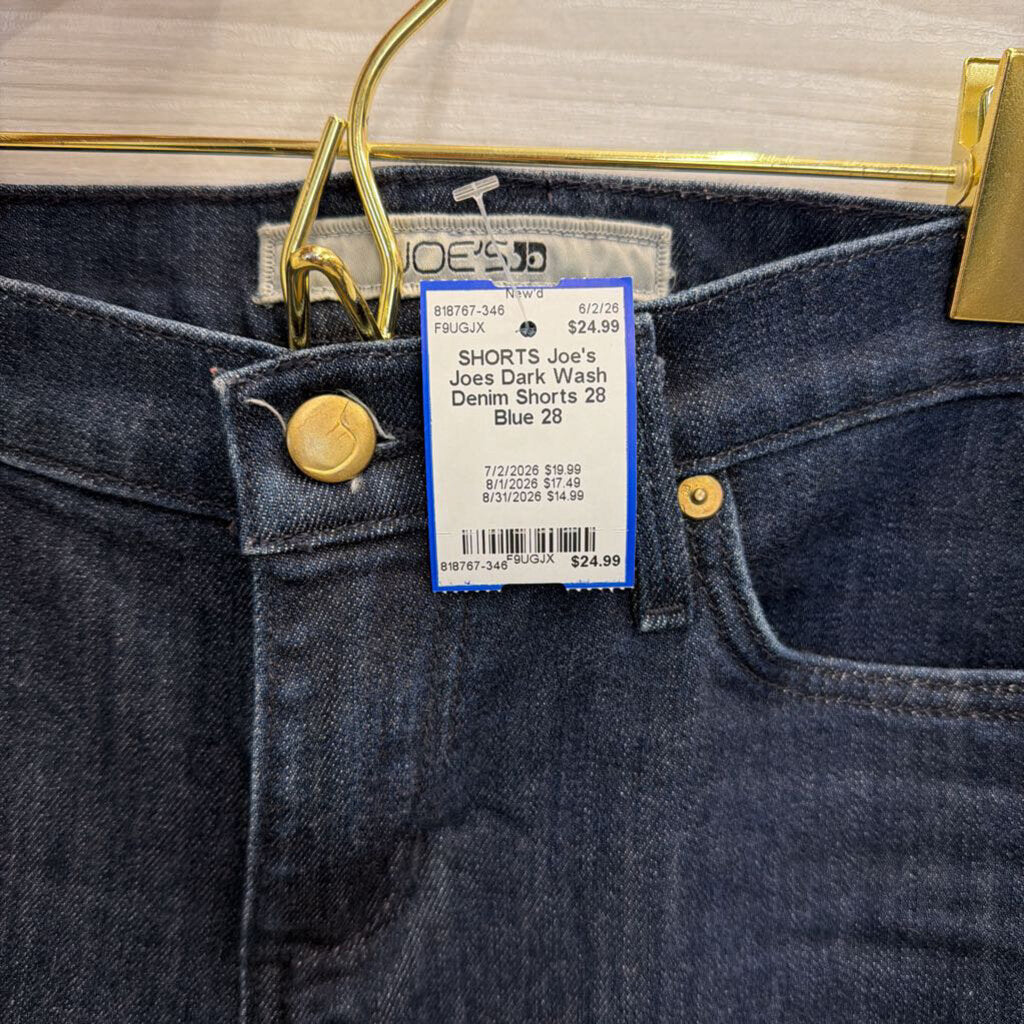 Joes Dark Wash Denim Shorts 28