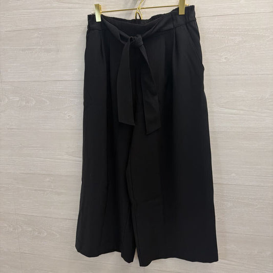 Lululemon Black Wide Leg Tie Waist Cropped Pants 8