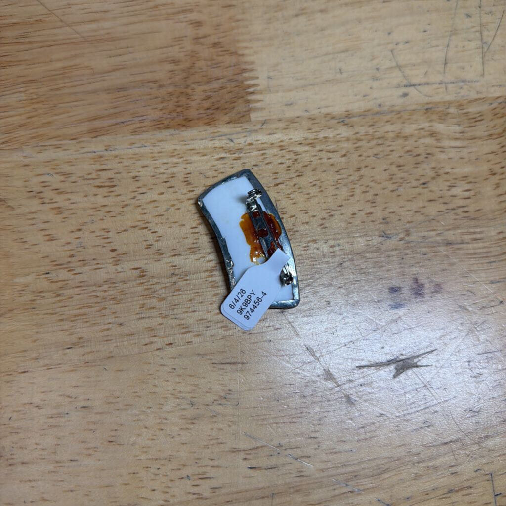 White/ Multi Print Pin