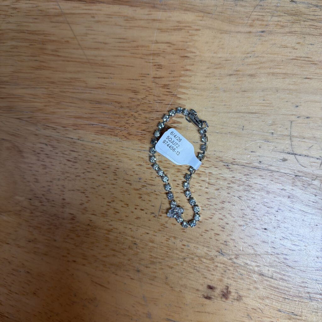 Silver/ Rhinestone Bracelet