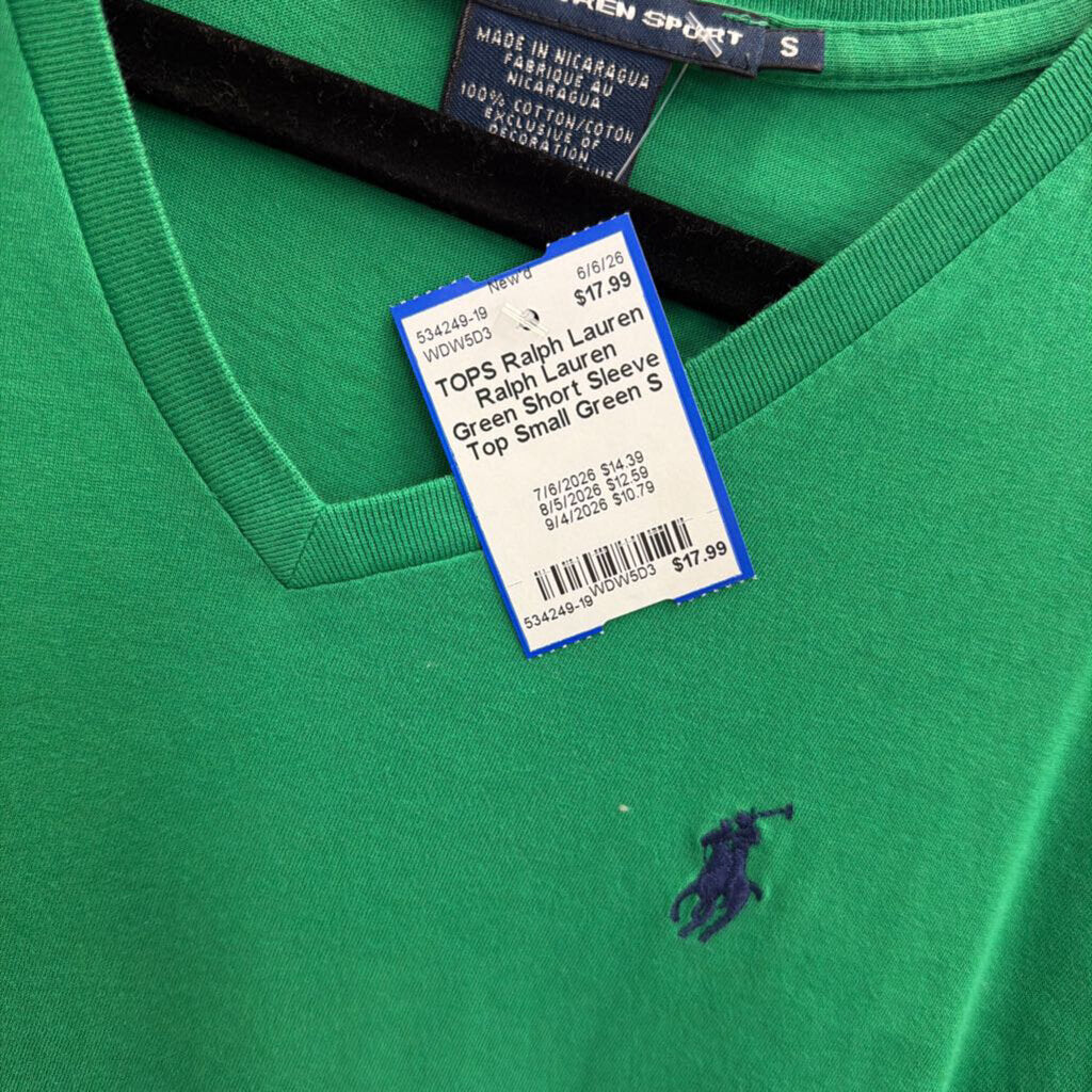 Ralph Lauren Green Short Sleeve Top Small