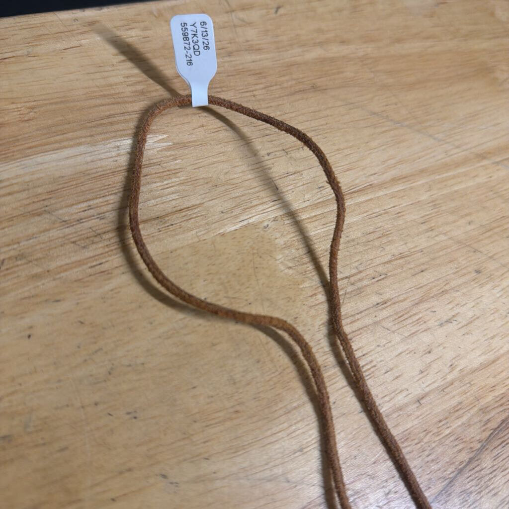 Brown Leather Long Charm Necklace