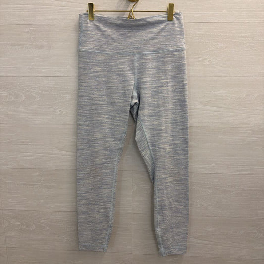Lululemon White/ Blue Striped Athletic Leggings 10