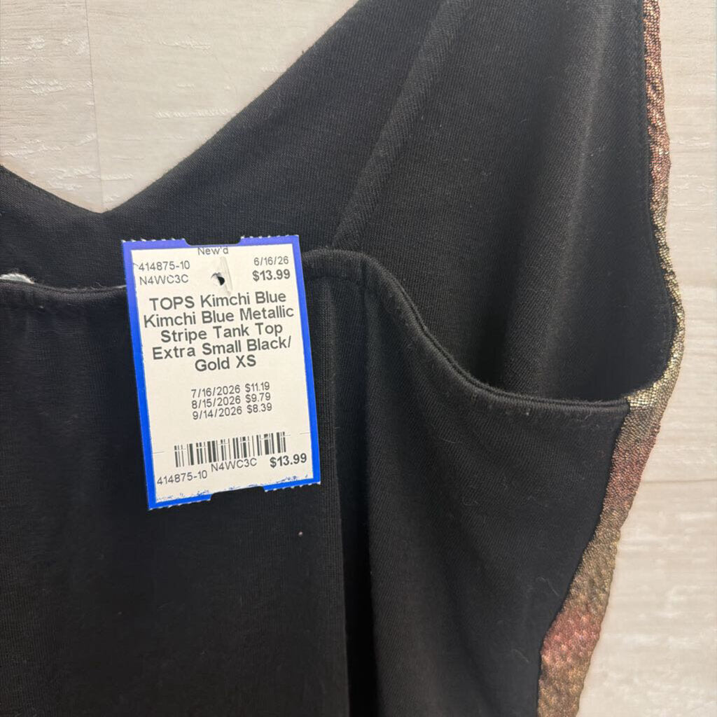 Kimchi Blue Metallic Stripe Tank Top Extra Small