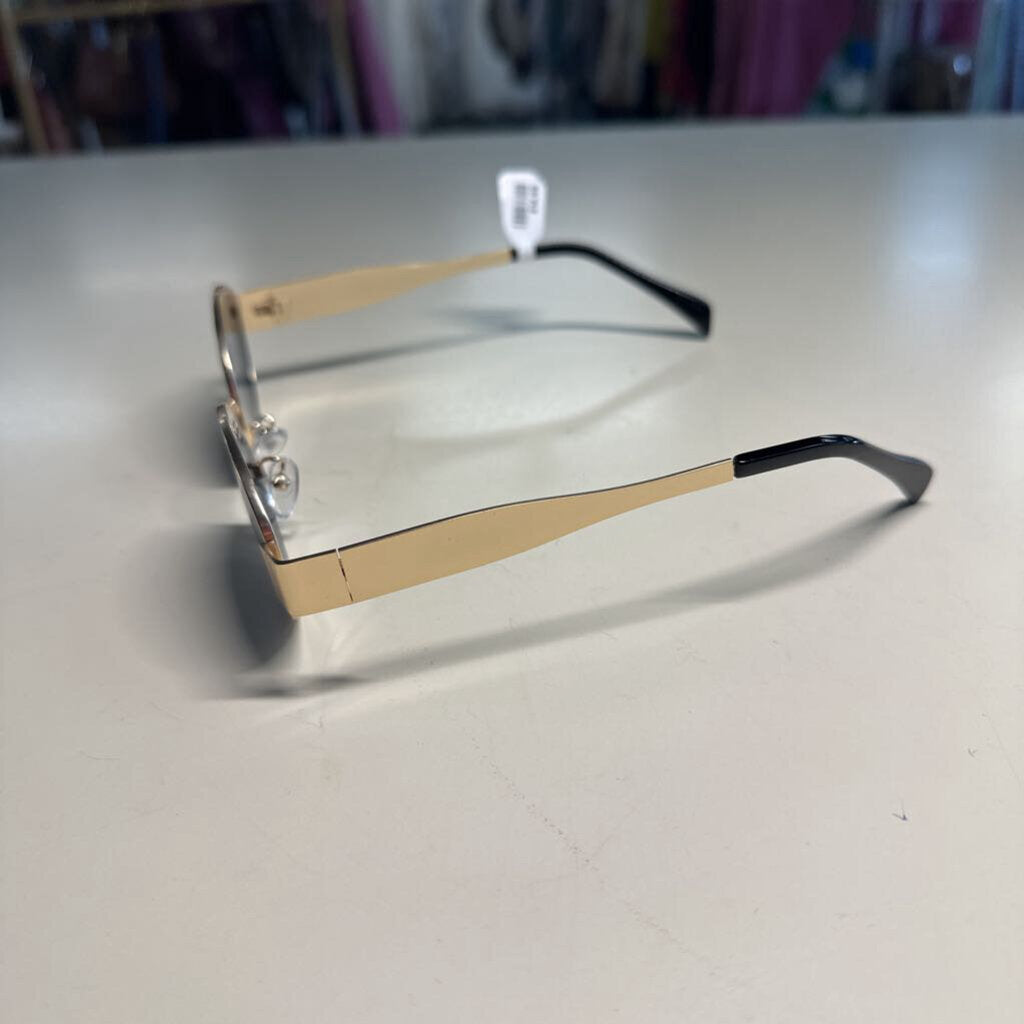 Gold Frame Sunglasses With Black Lens