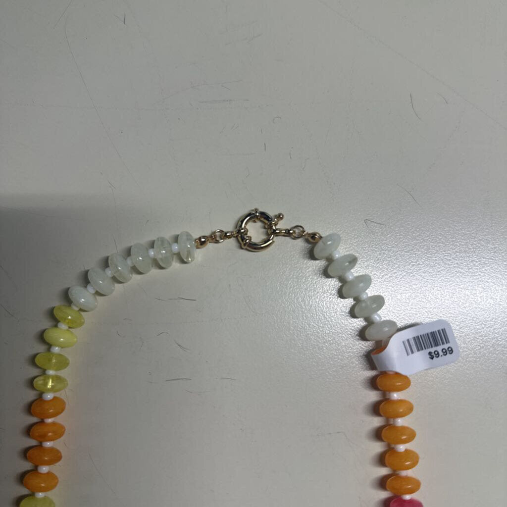 Bright Multi Colored Bead Necklace