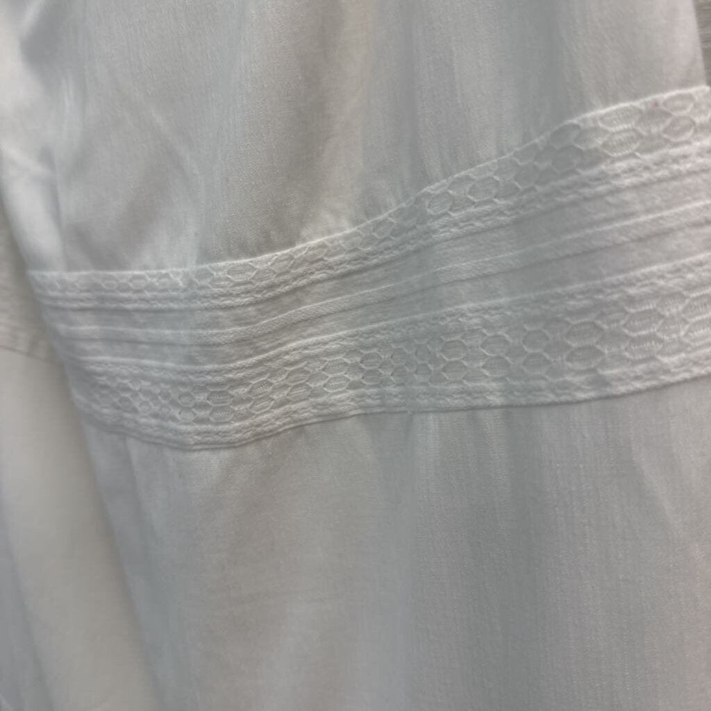 Commense White Tiered Lace Skirt Medium