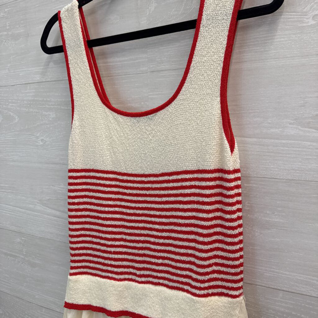 Nautical Sweater Tank Midi Dress Large