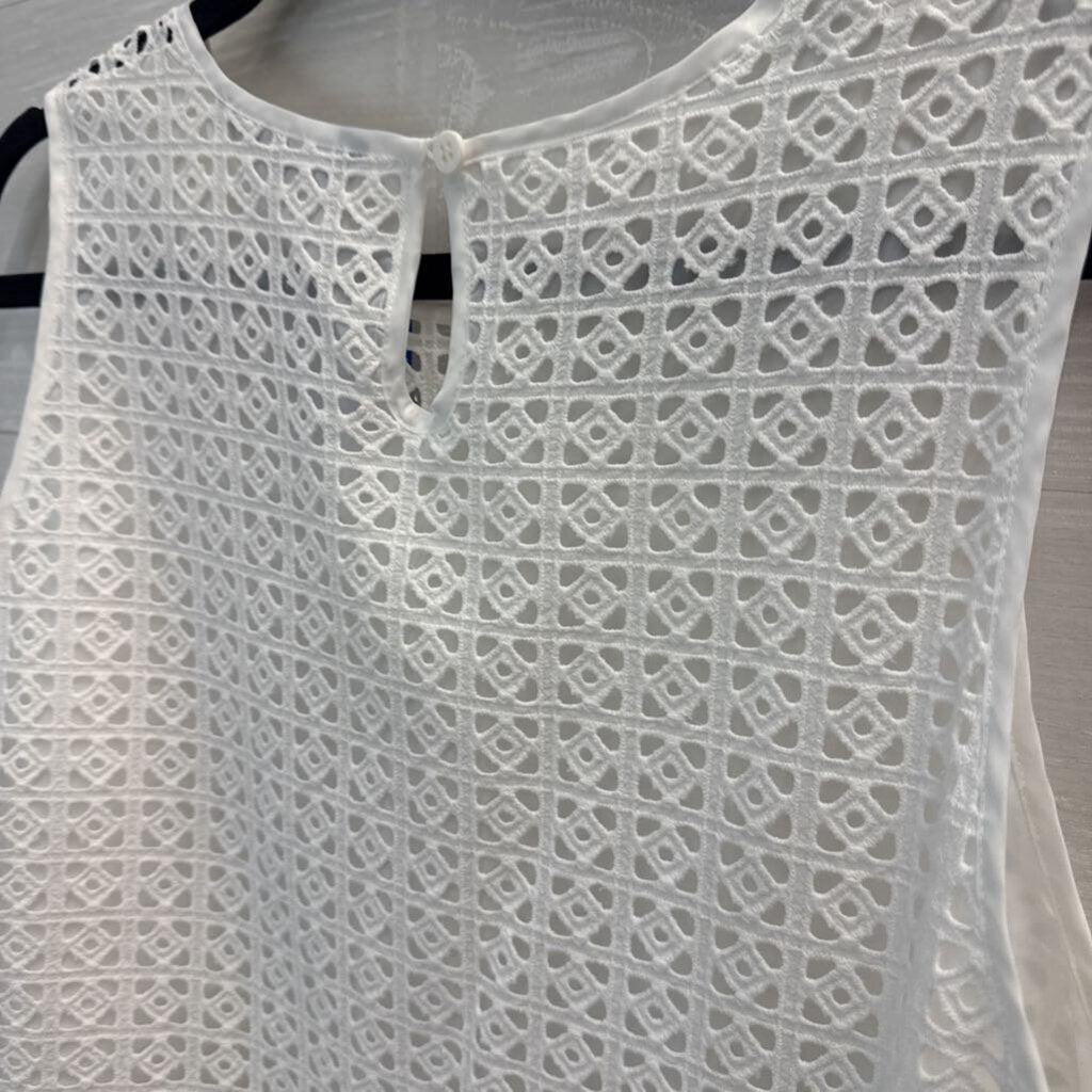 Mario Serrani Eyelet Lace Tank Top Large