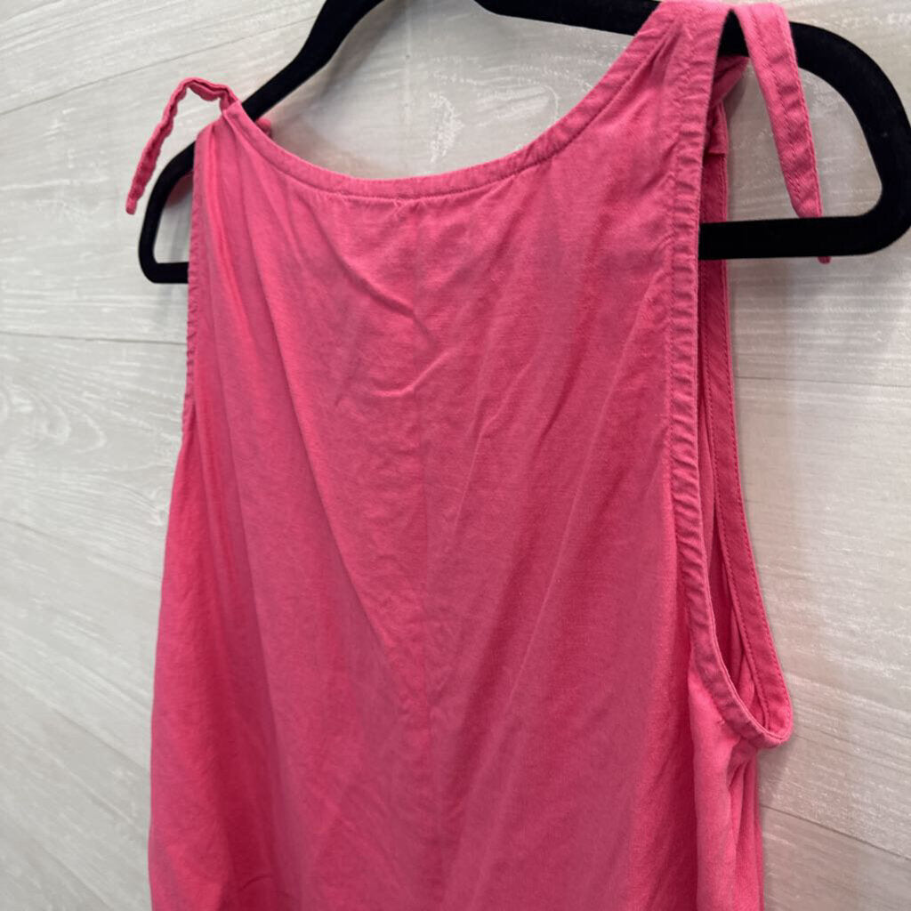 Loft Linen Blend Tie Strap Tank Top Medium