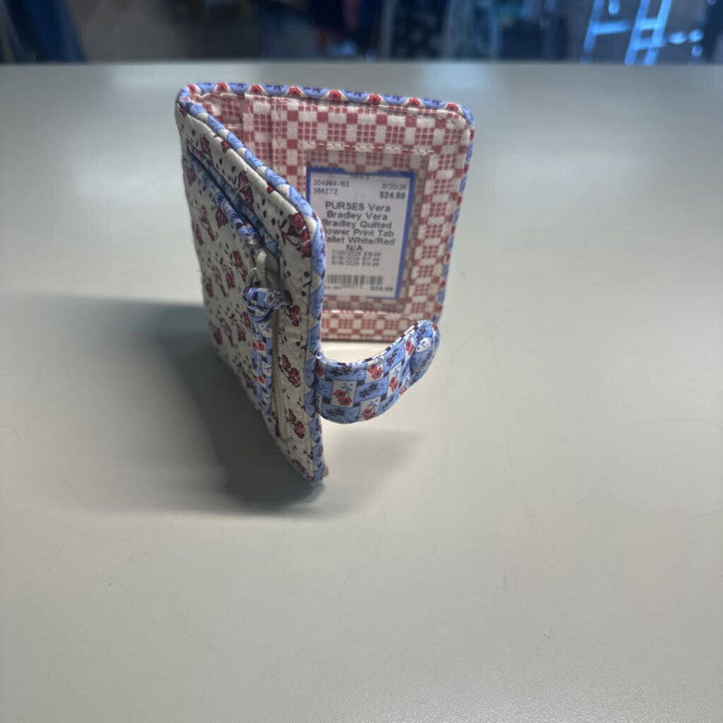 Vera Bradley Quilted Flower Print Tab Wallet