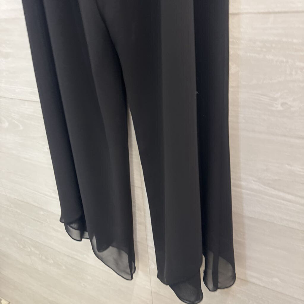 Alex Evenings Pull On Chiffon Palazzo Pants Large