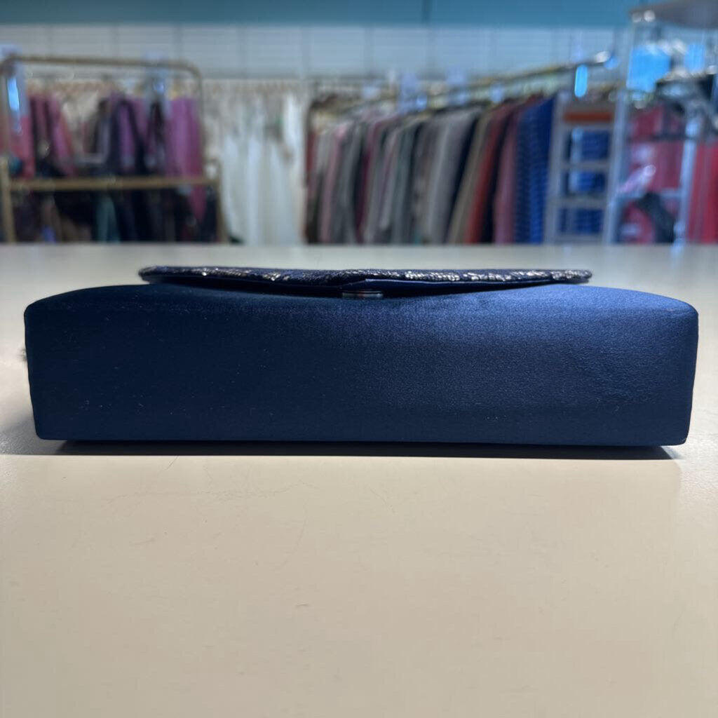 Navy Formal Clutch with Lace