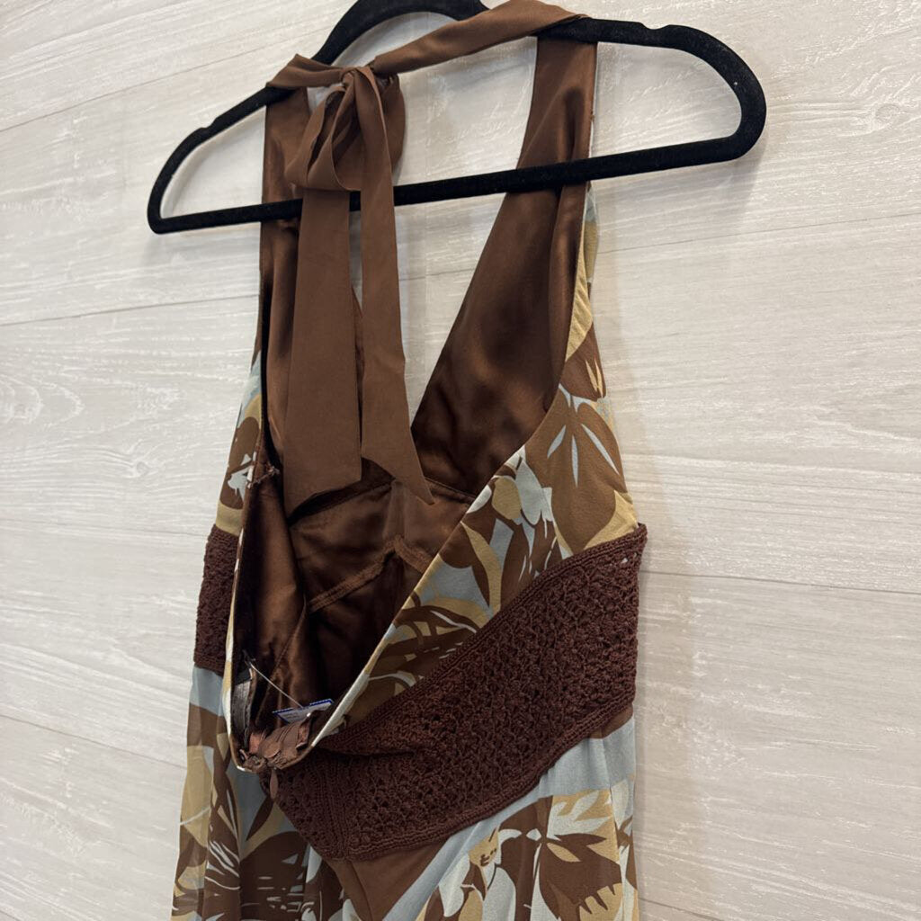 Y2K BCBGMaxAzria Printed Halter Dress 10