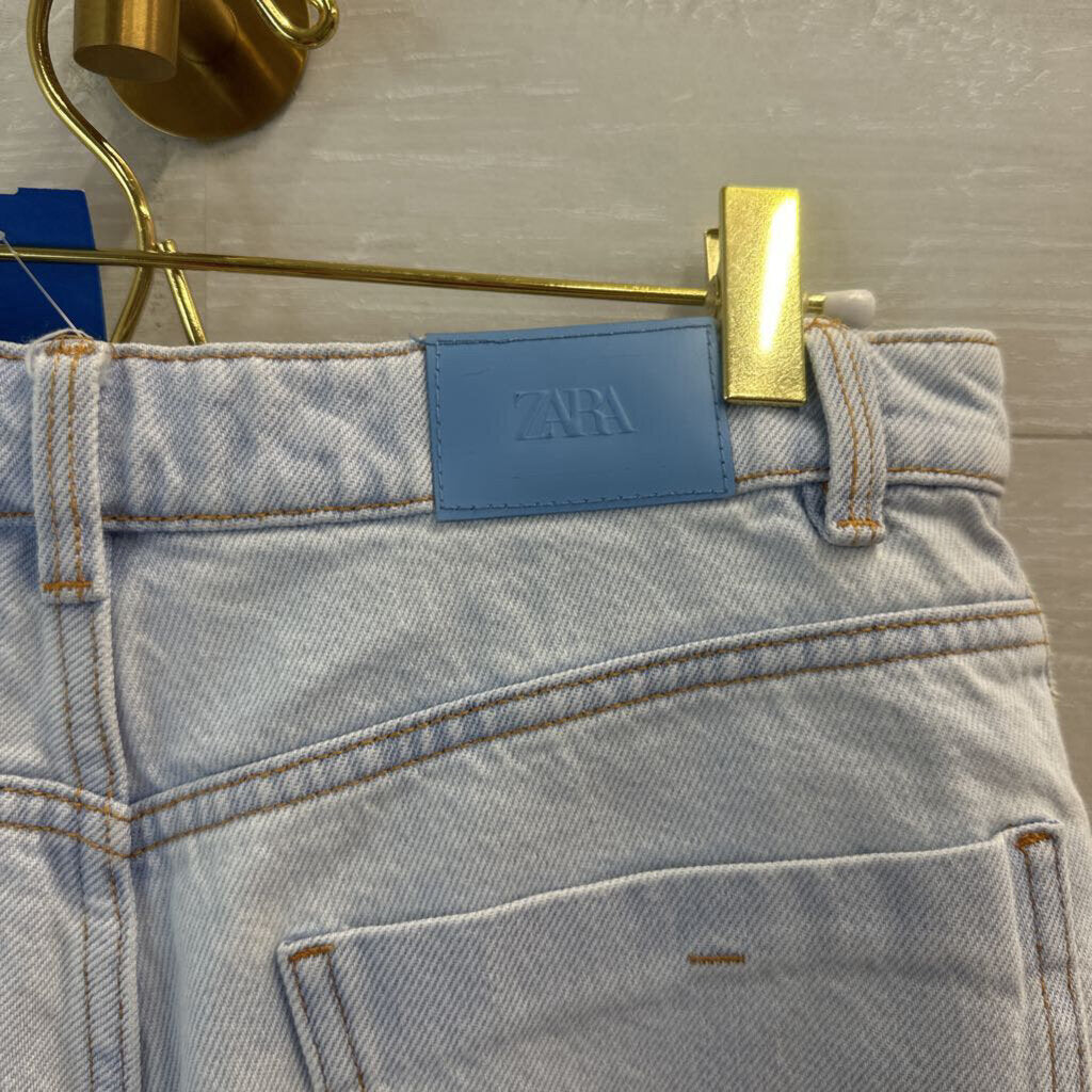 Zara Light Wash Cutoff Denim Shorts 6
