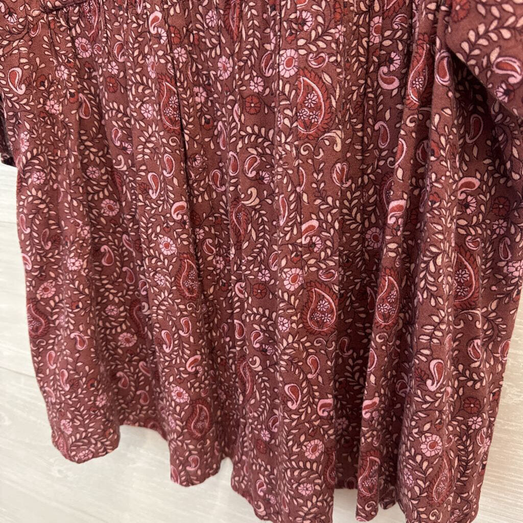 Lucky Brand Printed Short Sleeve Top Medium