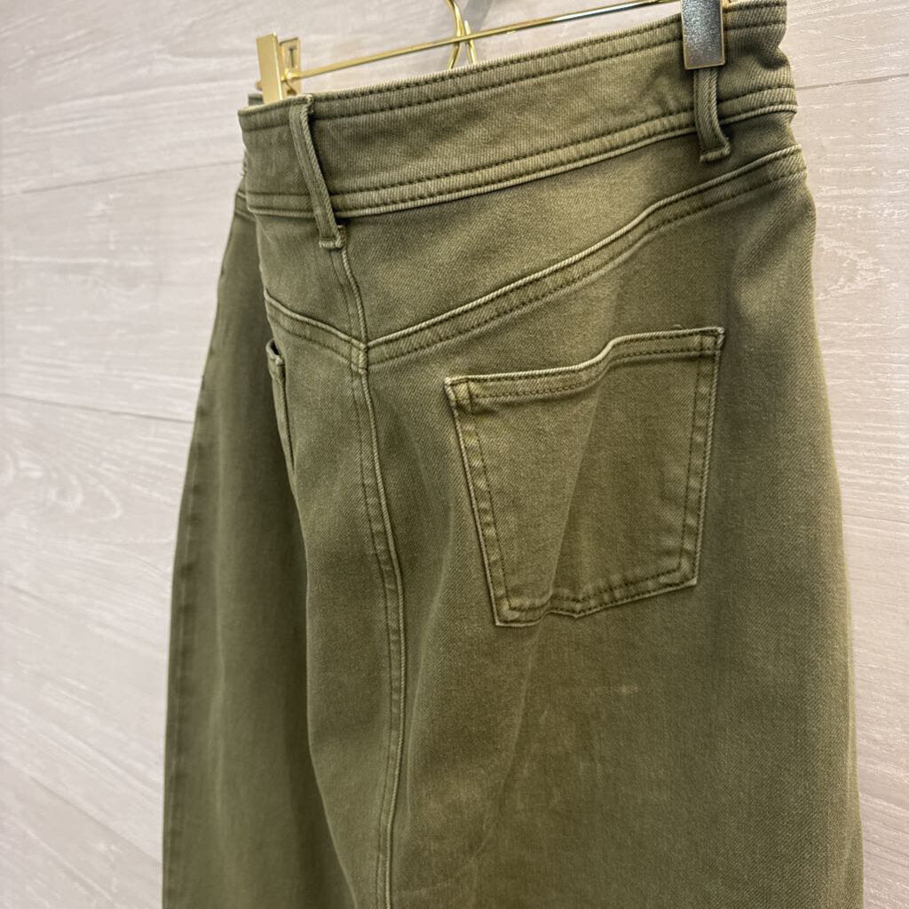 Talbots Green Denim Midi Skirt 10