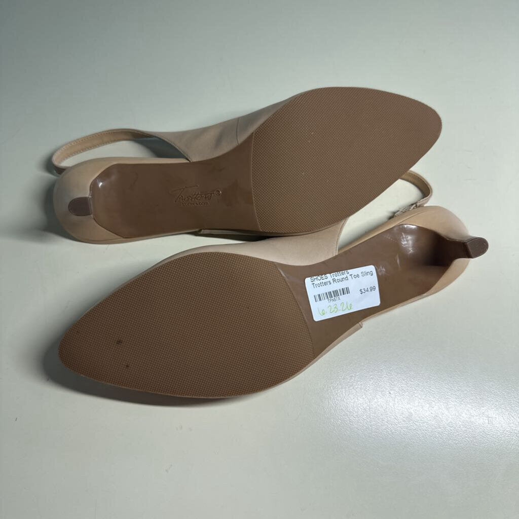 Trotters Round Toe Sling Back Heel 8.5