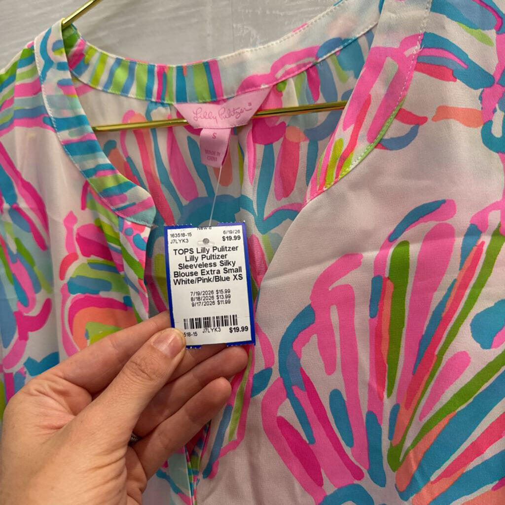 Lilly Pultizer Sleeveless Silky Blouse Extra Small