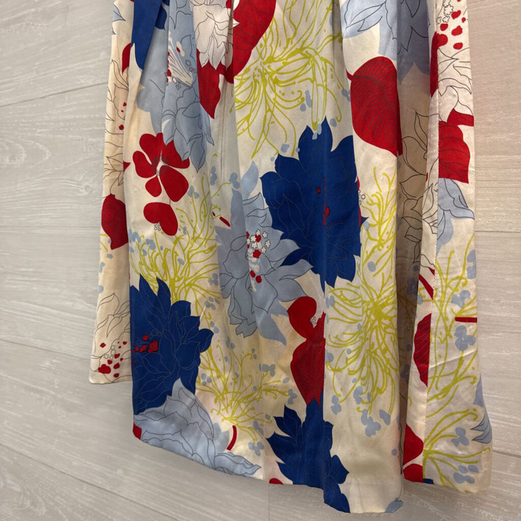 Tommy Hilfiger Silk Floral Print Skirt 6