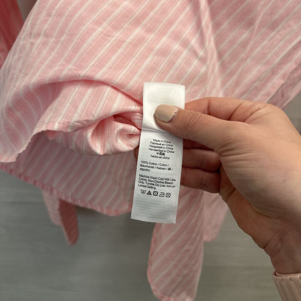 J. Crew Pink Striped Button Up Shirt 10