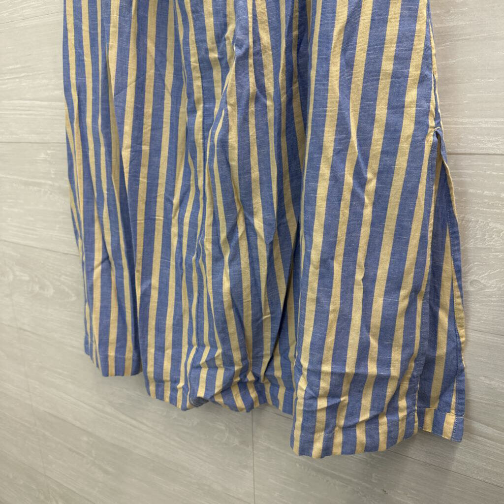 Universal Thread Blue/Cream Striped Midi Skirt Medium