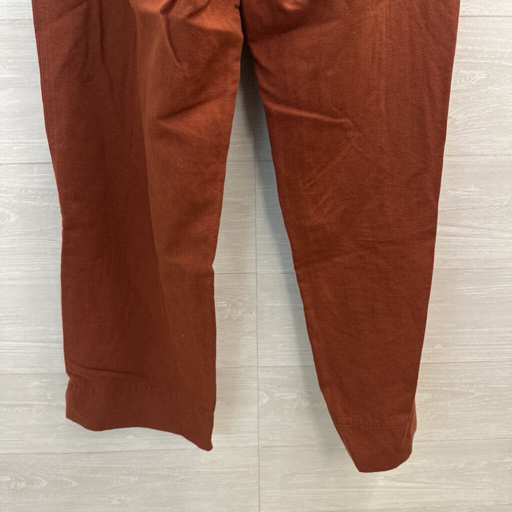 Apiece Apart Rust Linen Blend Trousers 8