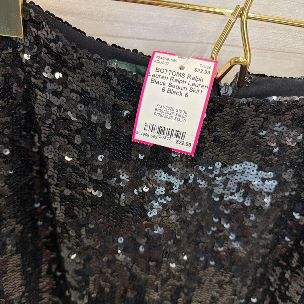 Ralph Lauren Black Sequin Skirt 6