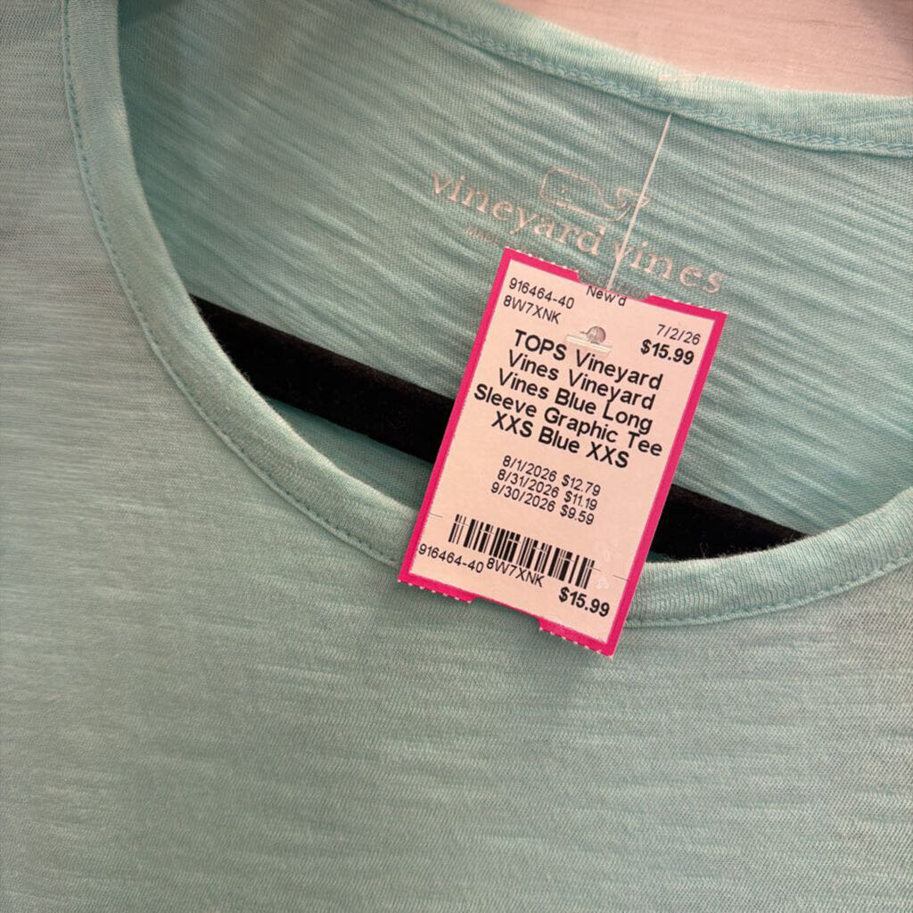 Vineyard Vines Blue Long Sleeve Graphic Tee XXS
