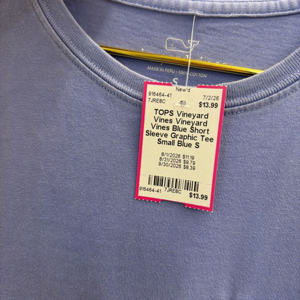 Vineyard Vines Blue Short Sleeve Graphic Tee Small