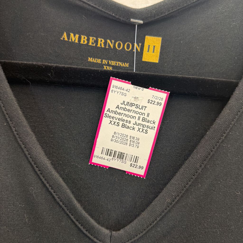 Ambernoon II Black Sleeveless Jumpsuit XXS