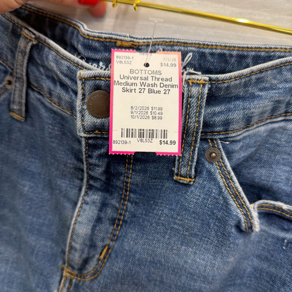 Medium Wash Denim Skirt 27