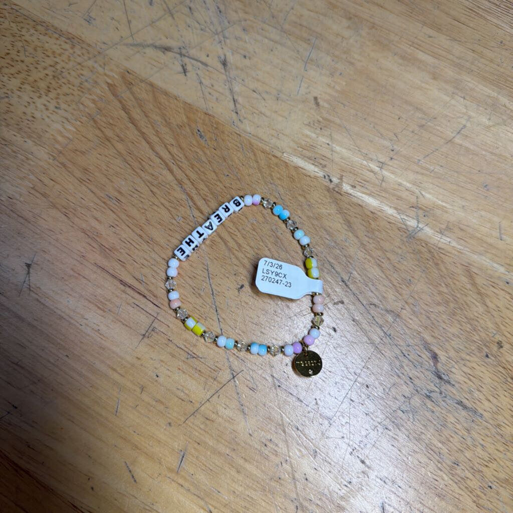 Little Words Project 'Breathe' Beaded Stretchy Bracelet