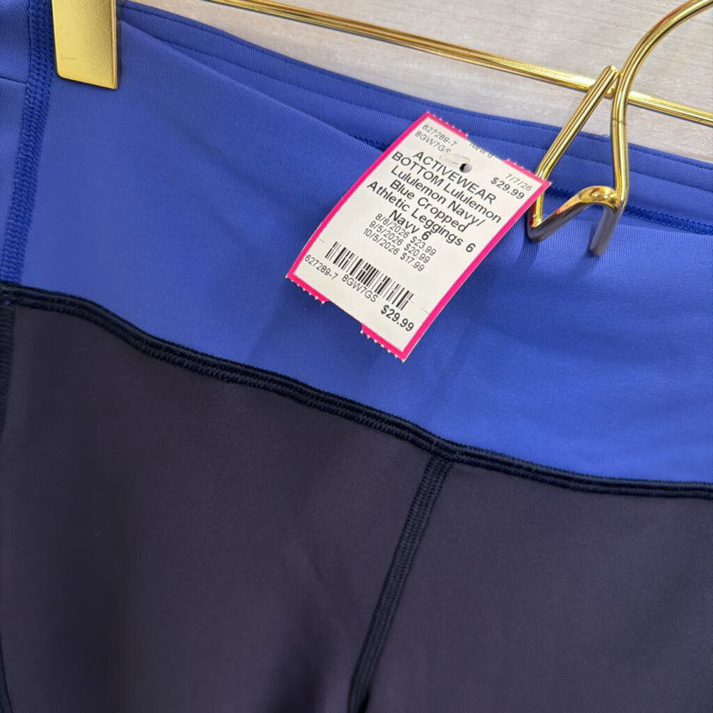 Lululemon Navy/ Blue Cropped Athletic Leggings 6