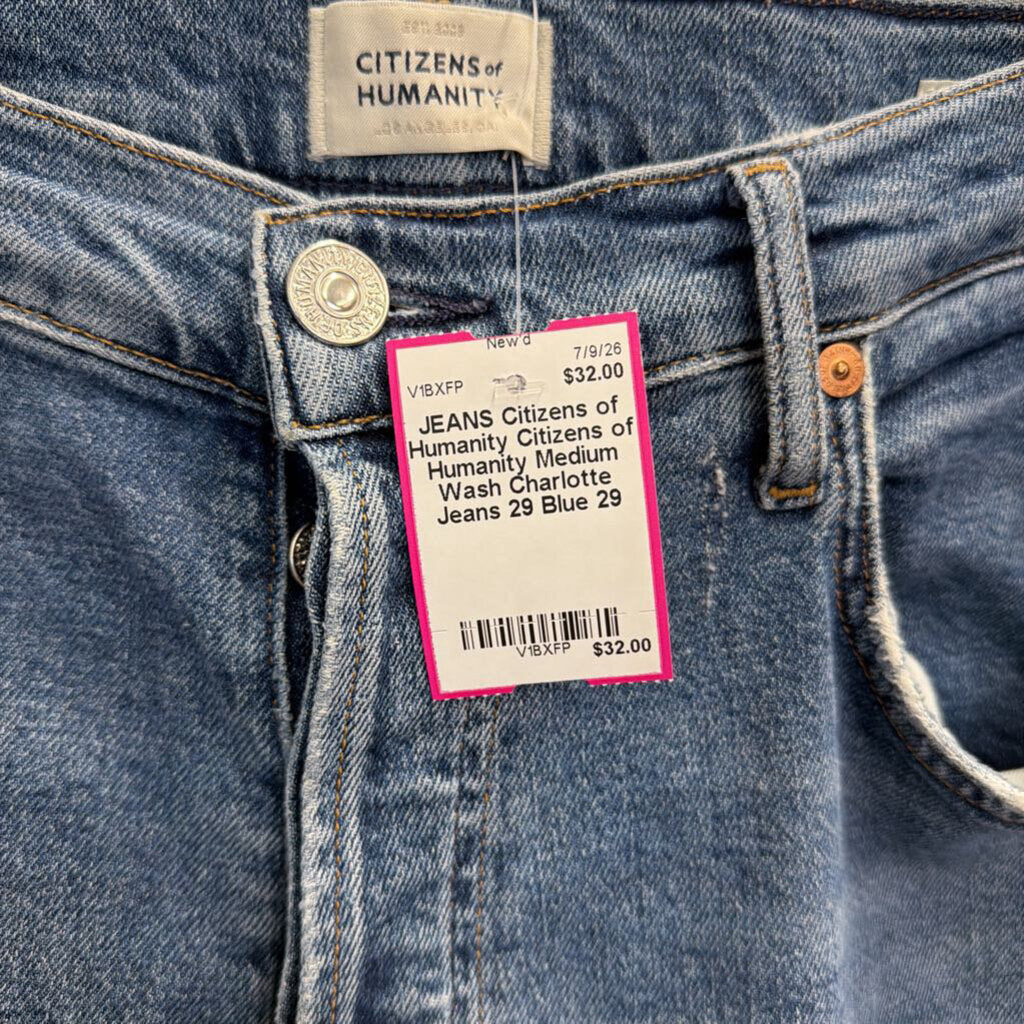 Citizens of Humanity Medium Wash Charlotte Jeans 29