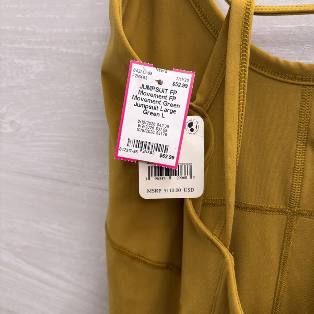 FP Movement Green Jumpsuit Large