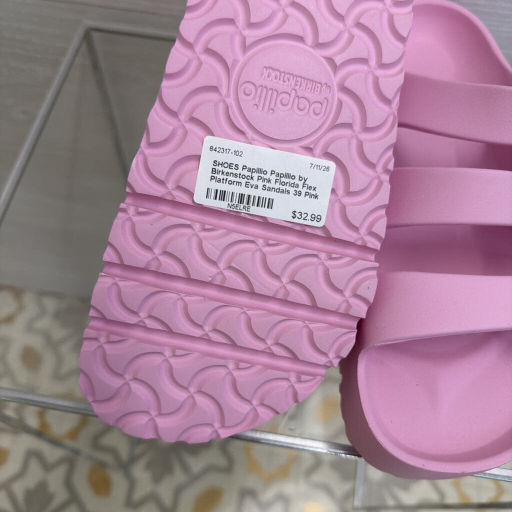 Papillio by Birkenstock Pink Florida Flex Platform Eva Sandals 39