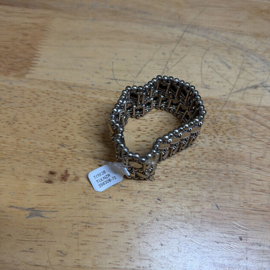 Silver Thick Stretchy Bracelet