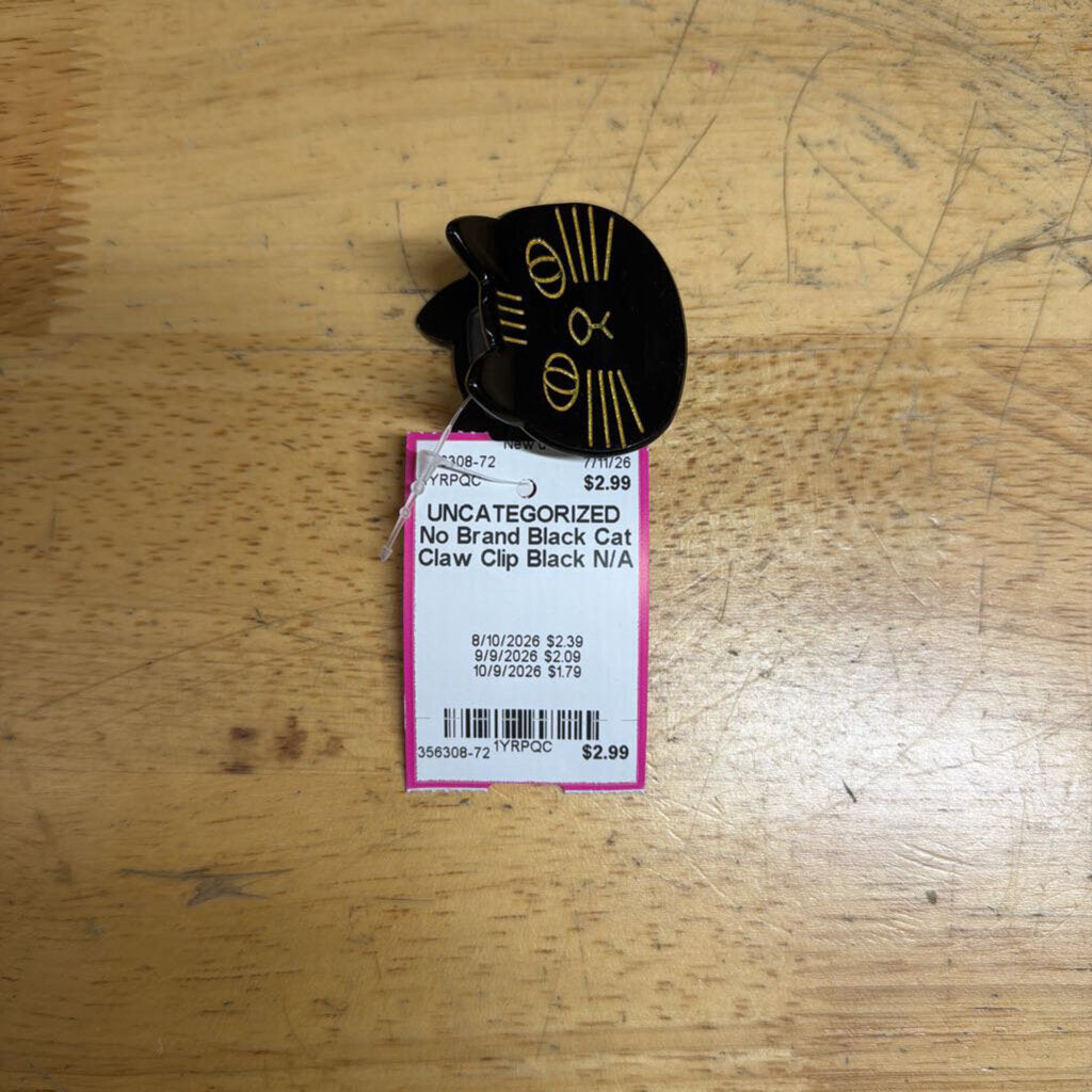 Black Cat Claw Clip