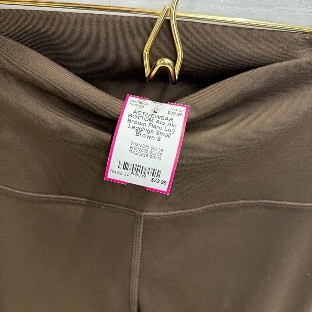 Alo Brown Flare Leg Leggings Small