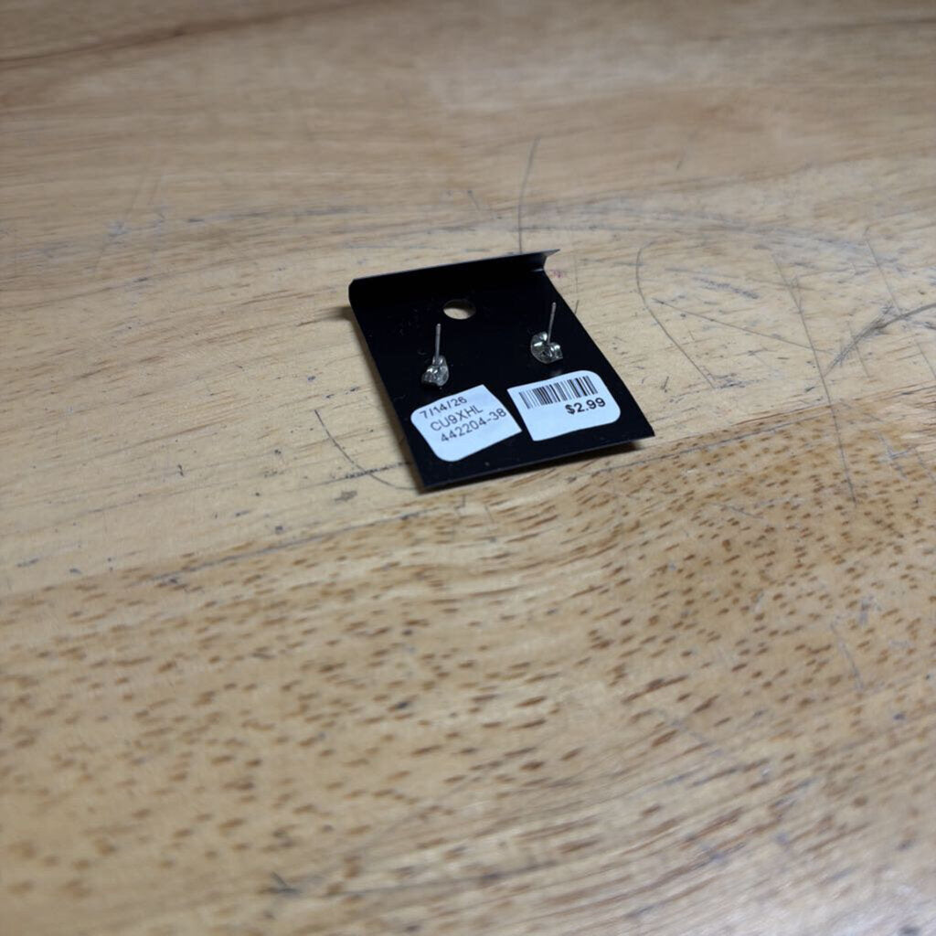 Silver/ Black Mickey Stud Earrings