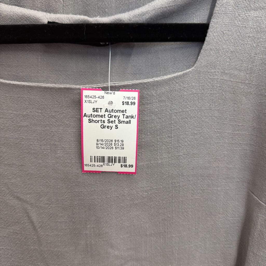Automet Grey Tank/ Shorts Set Small