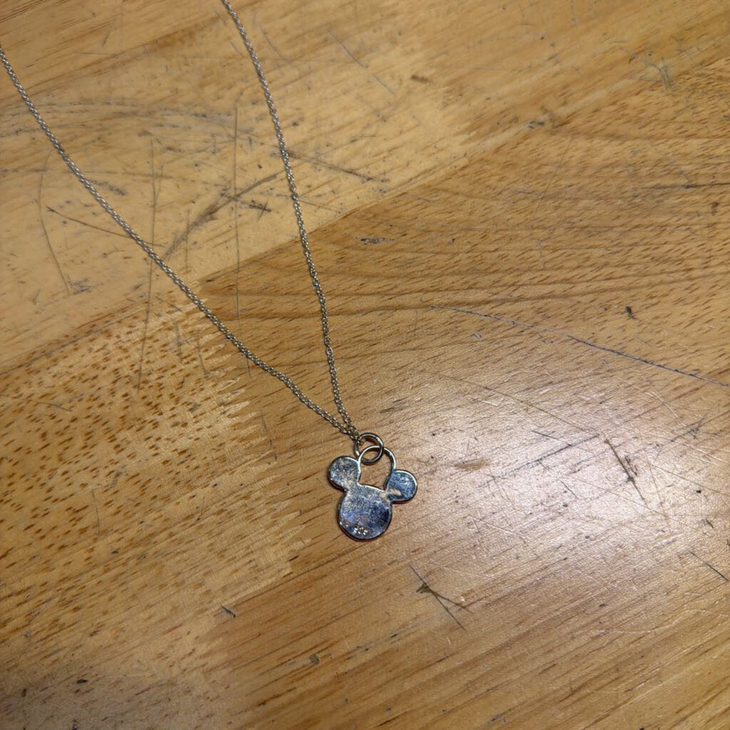 Sterling Silver Disney Mickey Pendant Necklace