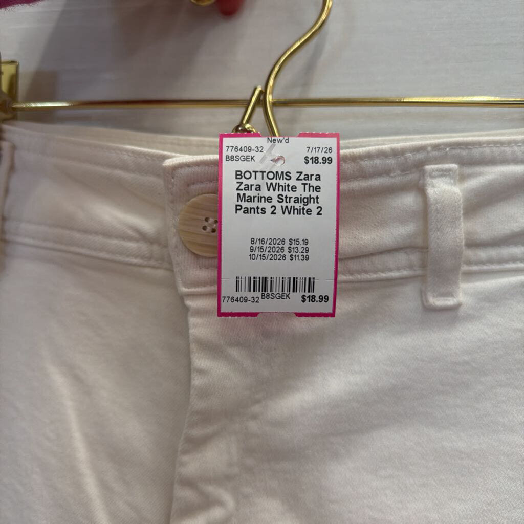 Zara White The Marine Straight Pants 2