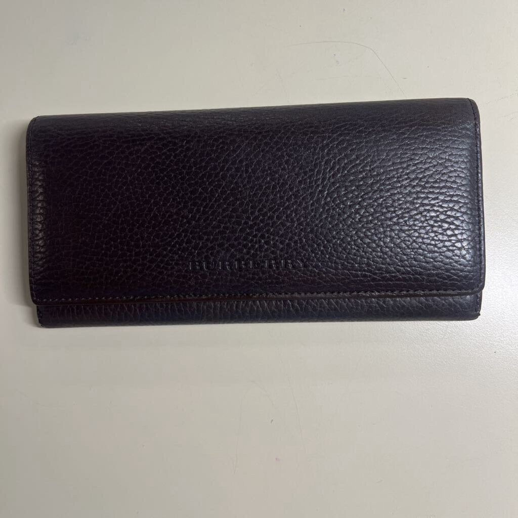 Burberry Brown Grainy Leather Continental Wallet