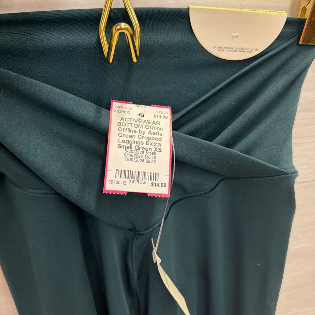 Offline by Aerie Green Cropped Leggings Extra Small