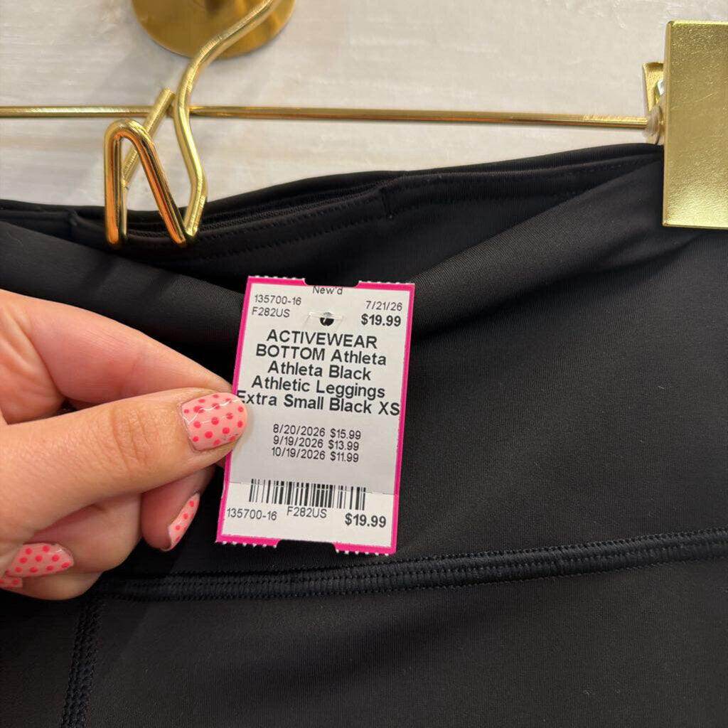 Athleta Black Athletic Leggings Extra Small