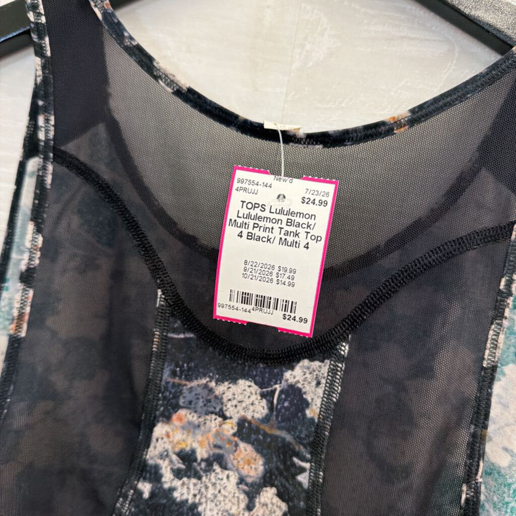 Lululemon Black/ Multi Print Tank Top 4