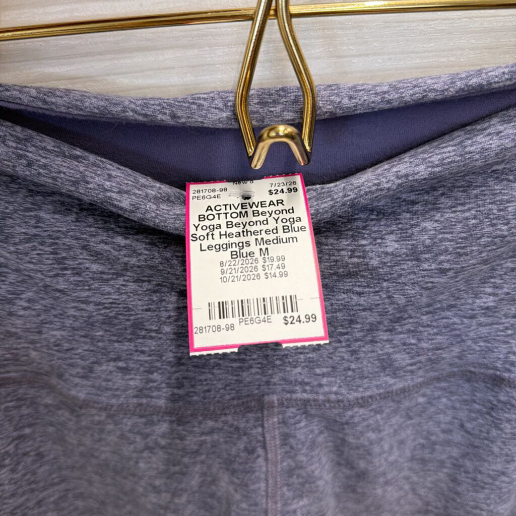 Beyond Yoga Soft Heathered Blue Leggings Medium